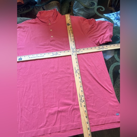 Peter Millar Mens Polo Shirt Sz Extra Large XL Seaside Wash Faded Red Golf Logo - Picture 6 of 7
